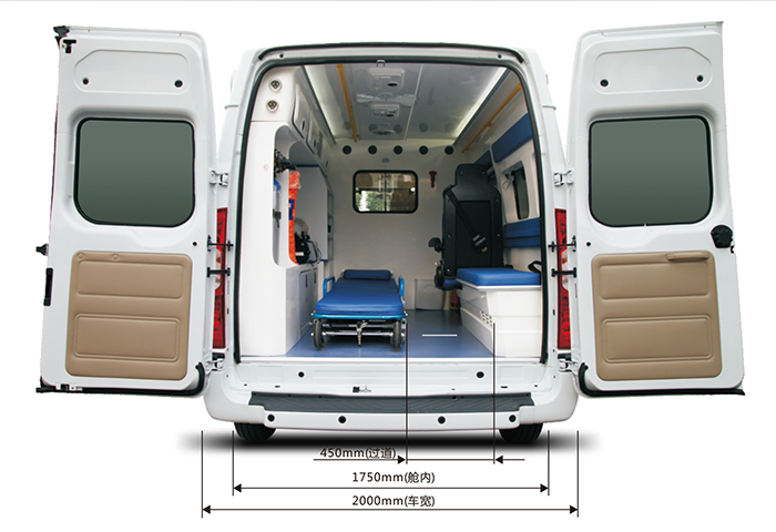 新世代短軸中頂救護車(chē)V348監護型醫療艙照片